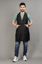 Men’s Stylish Black Apron Durable Cotton Cooking Apron with Pockets Functional Modern Apron by The Culture Ethnic