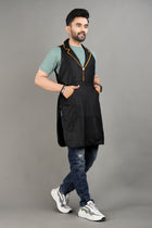 Men’s Stylish Black Apron Durable Cotton Cooking Apron with Pockets Functional Modern Apron by The Culture Ethnic