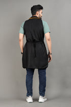 Men’s Stylish Black Apron Durable Cotton Cooking Apron with Pockets Functional Modern Apron by The Culture Ethnic