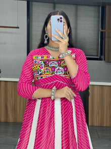 Traditional Embroidered Gown Style Lehenga Choli