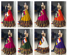 Multicolor Floral Patchwork Lehenga Choli with Black Dupatta