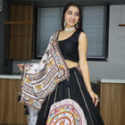 Black Navratri Lehenga Choli with Embroidered Dupatta