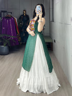 Green Traditional Navratri Lehenga Choli Set