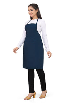 Navy Blue Unisex Kitchen Apron Single Side Protection