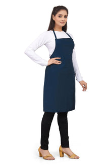 Navy Blue Unisex Kitchen Apron Single Side Protection