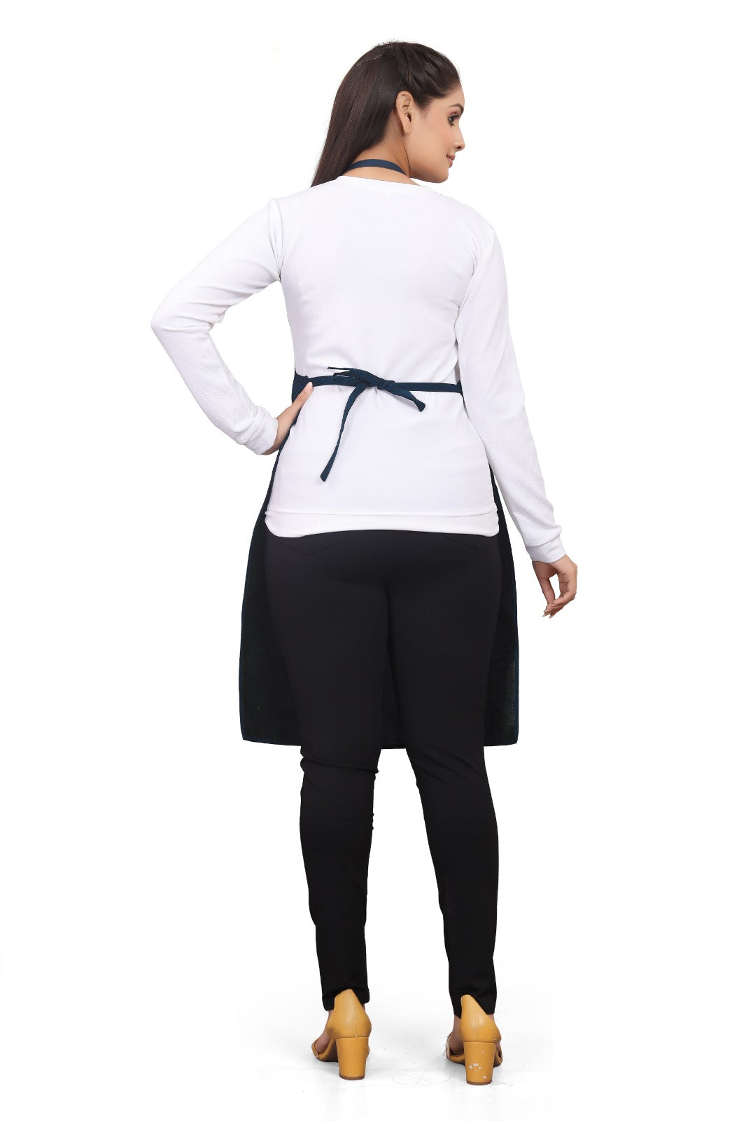 Navy Blue Unisex Kitchen Apron Single Side Protection