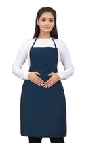 Navy Blue Unisex Kitchen Apron Single Side Protection
