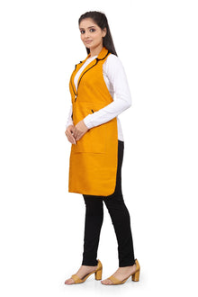 Mustard Yellow Combo 2 Sleeveless Women’s Overcoat Apron