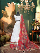 Premium Georgette Lehenga with Digital Print, Heavy Sequins Foil Mirror Work