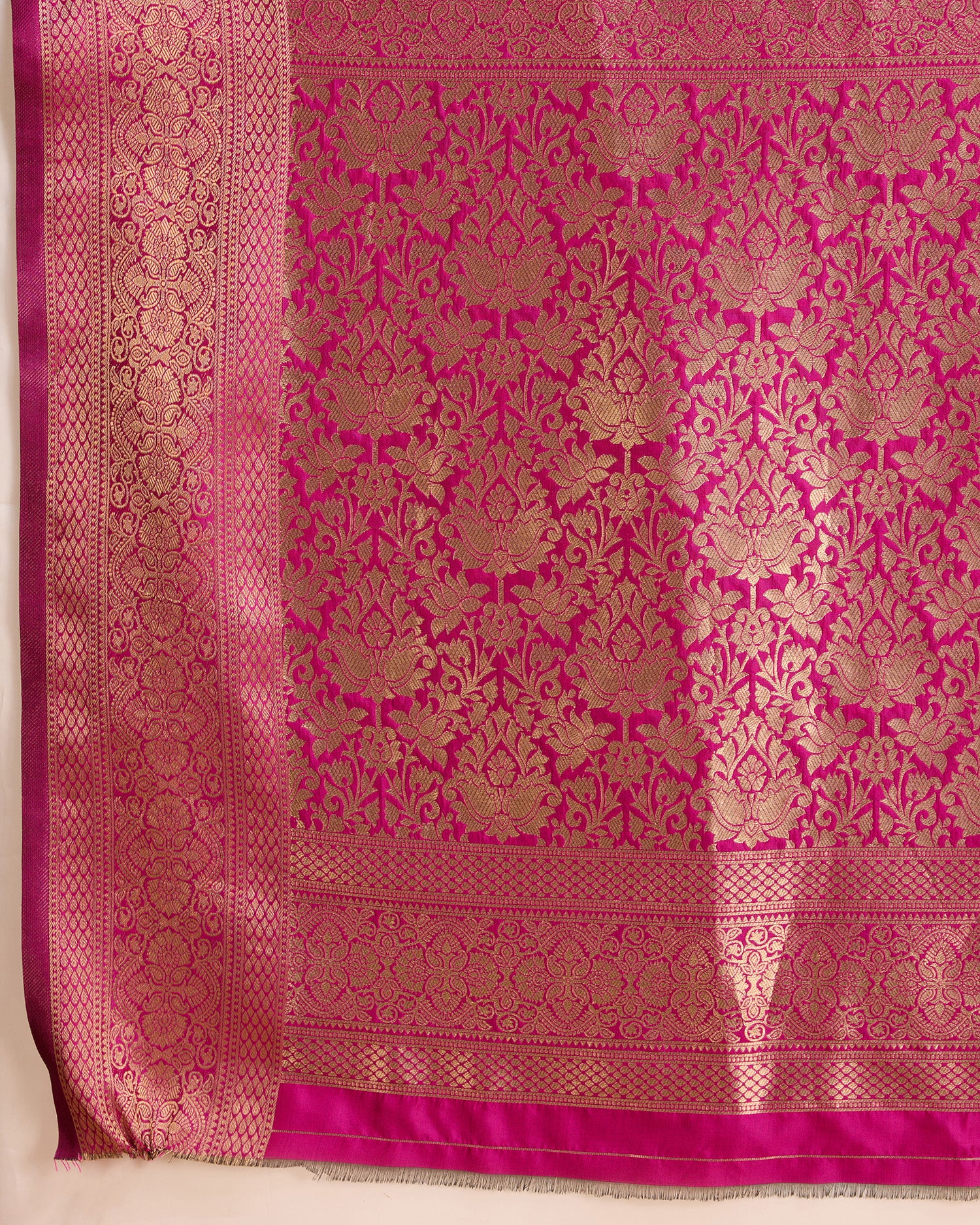 Pure Pink Silk Saree with All Over Weaving Rich Pallu  Wedding & Festive Look