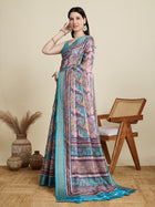 Elegant Semi Cotton Saree with Zari Border & All-Over Butti Contrast Blouse Included