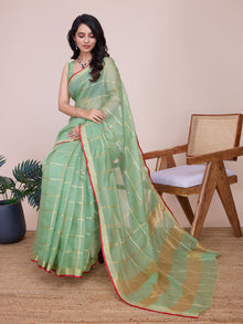 Green Kota Doriya Soft Silk Saree Semi Cotton Saree for Wedding and Festive Wear