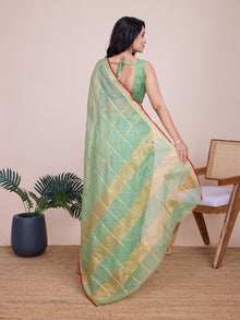 Green Kota Doriya Soft Silk Saree Semi Cotton Saree for Wedding and Festive Wear