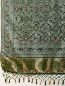 Pure Green Silk Saree with Mina Kari Weaving and Rich Pallu Traditional Wedding Wear