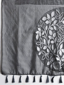 Grey Soft Silk Saree with Butti Blouse, Zari Lining Border Rich Pallu  Traditional Festive Wear