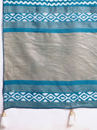 Light Blue Semi Cotton Saree with Print and Jari Pallu Elegant Saree with Blouse
