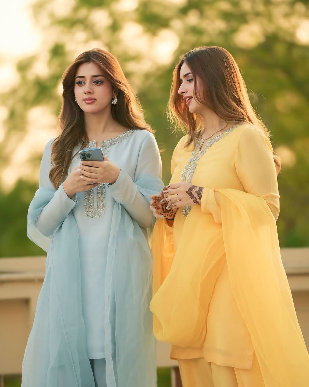 Pastel Salwar Suit Trio Yellow, Peach Pink & Sky Blue Ethnic Sets for Women 3 in 1 Combo