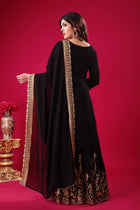 Stunning Black Embroidered Sharara Suit for Party Festive Wear
