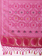 Pure Pink Silk Saree with Mina Kari Weaving and Rich Pallu  Festive Wear