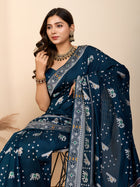 Pure Blue Silk Saree with Meena Kari Weaving  Rich Pallu  Festive  Wedding Special
