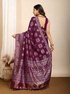 Pure Maroon Silk Saree with  Mina Kari Weaving and Rich Pallu Festive Wear