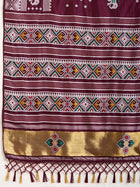 Pure Maroon Silk Saree with Meena Kari Weaving And Rich Pallu  Luxury Wear