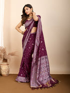 Pure Maroon Silk Saree with Mina Kari Weaving and Rich Pallu  Bridal and Festive Elegance
