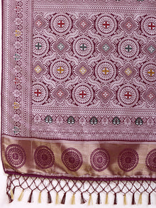 Pure Maroon Silk Saree with Mina Kari Weaving and Rich Pallu  Bridal and Festive Elegance