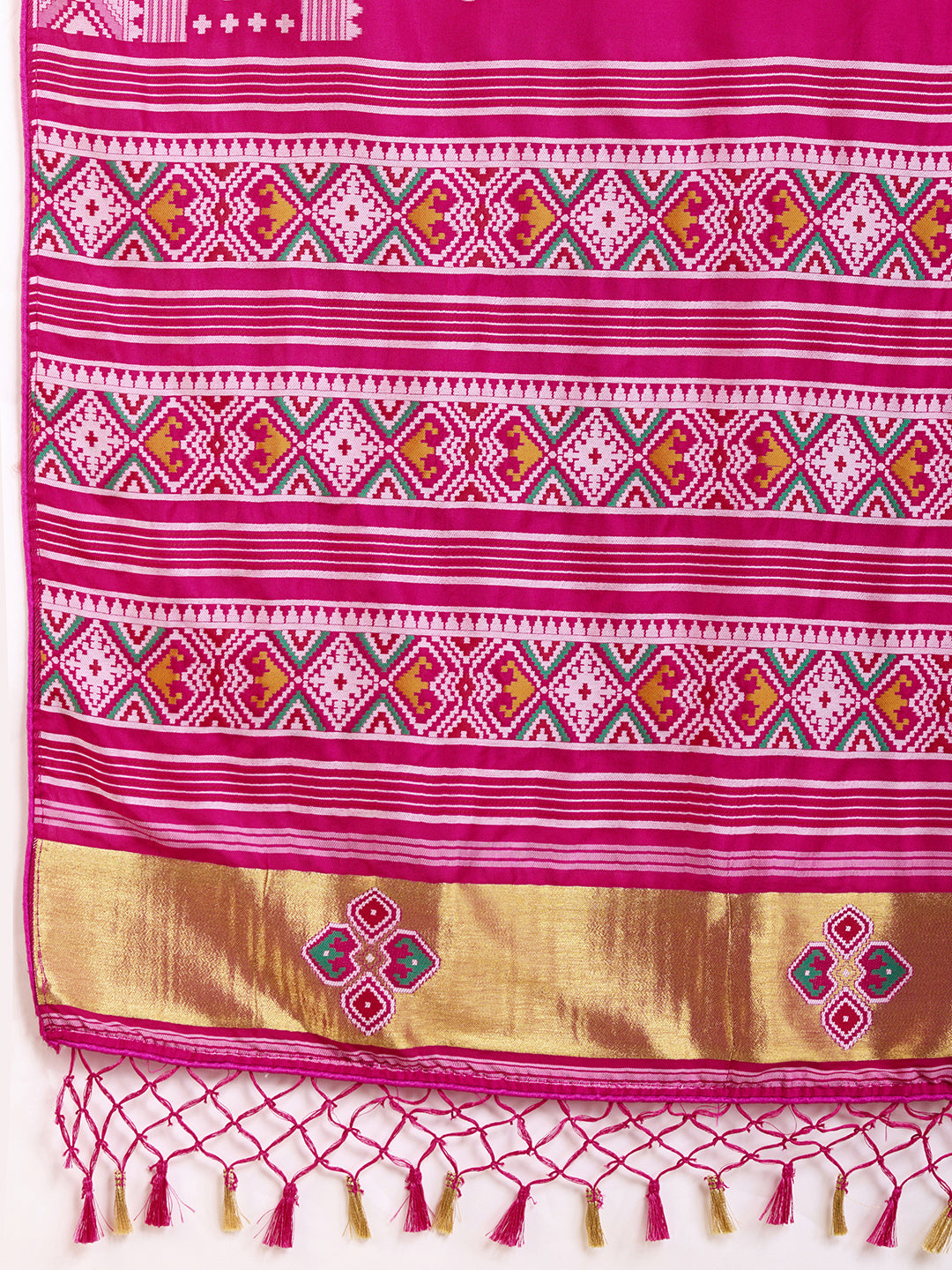 Pure Pink Silk Saree with Meena Kari Weaving and  Rich Pallu Festive Collection