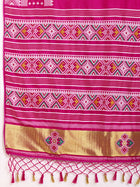 Pure Pink Silk Saree with Meena Kari Weaving and  Rich Pallu Festive Collection