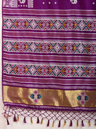 Pure Purple Silk Saree with Meena Kari Weaving and Rich Pallu Wedding Wear