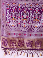 Pure Purple Silk Saree with Mina Kari Weaving Rich Pallu Traditional Bridal Festive Wear