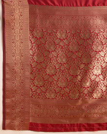 Pure Red Silk Saree with All Over Weaving & Rich Pallu Bridal Festive Collection