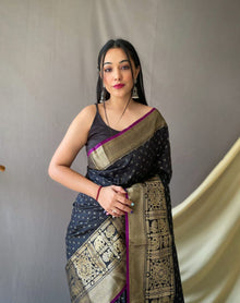 Soft silk saree with double zari chex weaving, rich zari Ideal for weddings wear.