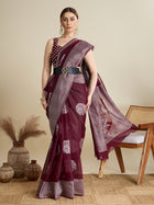 Soft Silk Weaving Saree with Rich Lining Border, Butti Blouse & Grand Pallu Wedding Festive Look