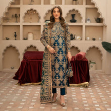Teal Blue Heavy Embroidered Straight Suit with Dupatta for Wedding