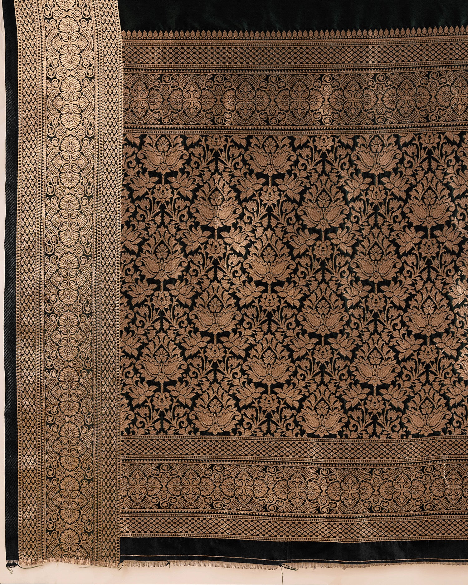 Pure Black Silk Saree with All Over Weaving  Rich Pallu Elegant Party & Festive Wear