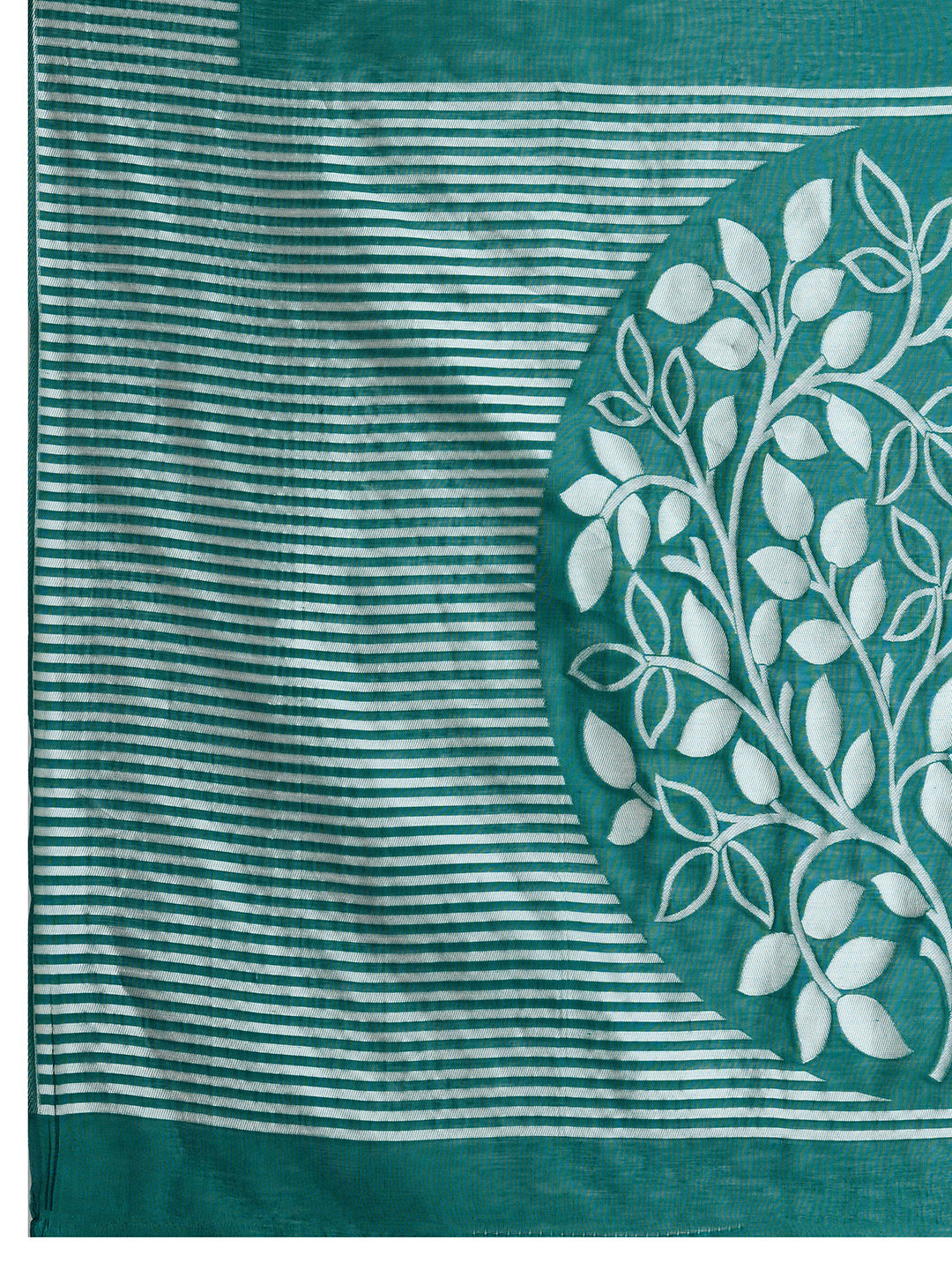 Turquoise Blue Soft Silk Saree with Zari Lining Border & Butti Blouse  Elegant Festive