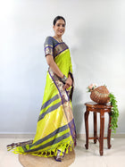 vibrant-parrot-green-kanjivaram-silk-saree-with-navy-blue-zari-border